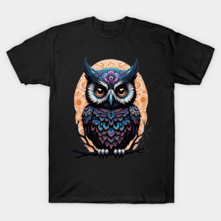 Owl Dia De Los Muertos T-Shirt